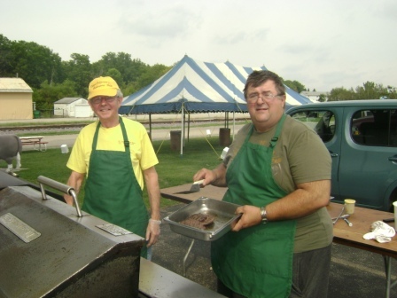 Grilling at the Brat Fry