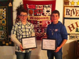 2015 Youth in Beekeeping Riley Kappell and Colton Klecker