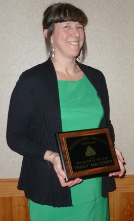 Tracy with Beekeeper of the Year Award